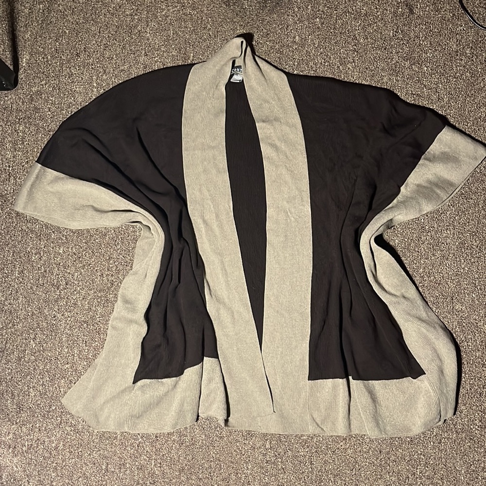 Contact Brown and Dark Brown Cardigan Ponchos/Shrug Sweater